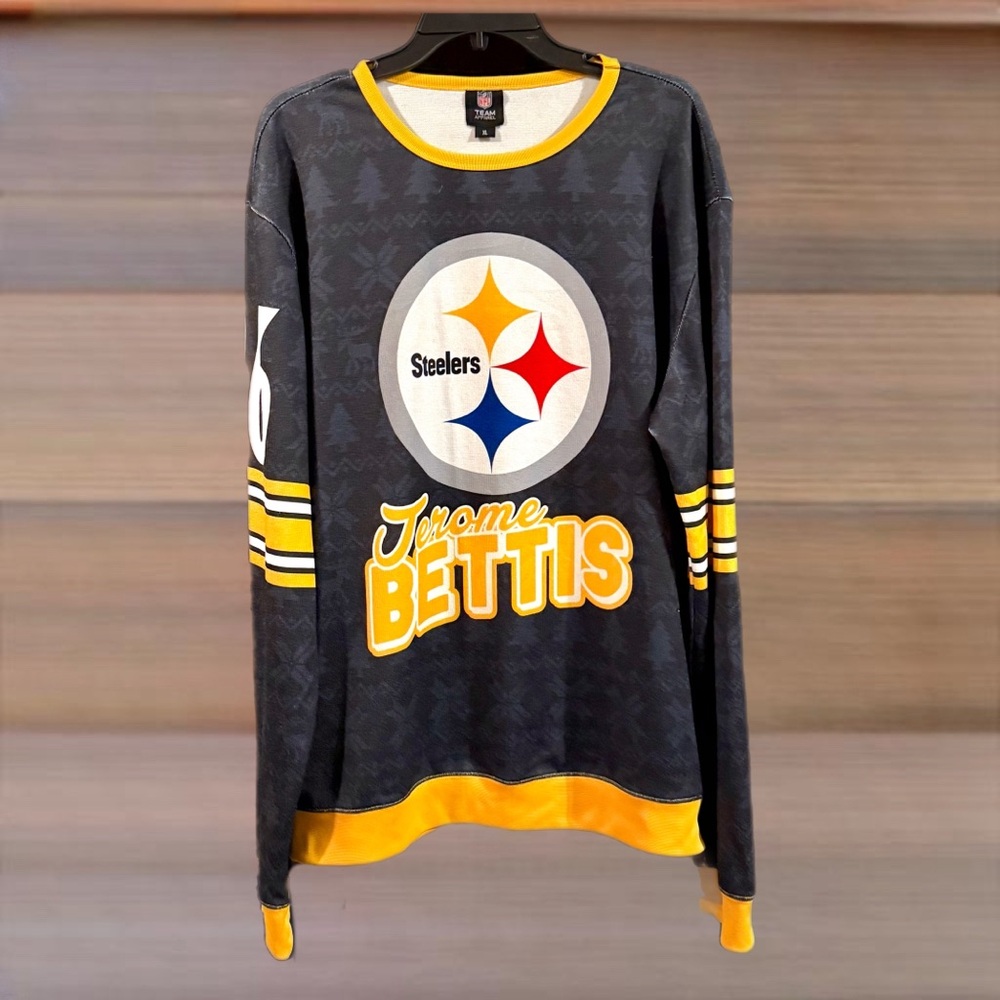 NFL Men's Pittsburgh Steelers Jerome Bettis #36 Retired Player Ugly Sweater XL